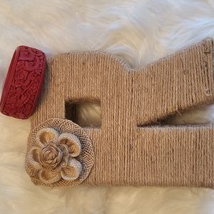 Very unique red, hand carved Chinese dragon bracelet